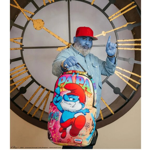 Sprayground x The Smurfs Papa Smurf On The Run Backpack - Picture 1 of 16